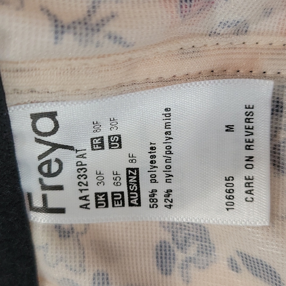 Freya long line bra romantic floral size 30F - Picture 3 of 3